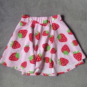 strawberry shortcake pattern mini skirt